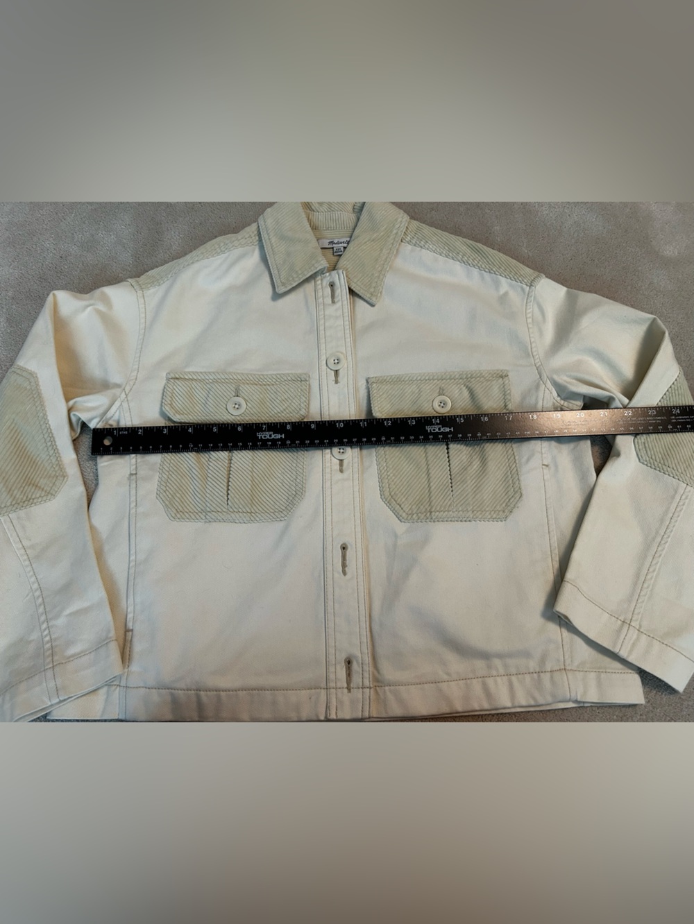 Madewell Cream Button-Front Utility Jacket - Picture 7 of 8